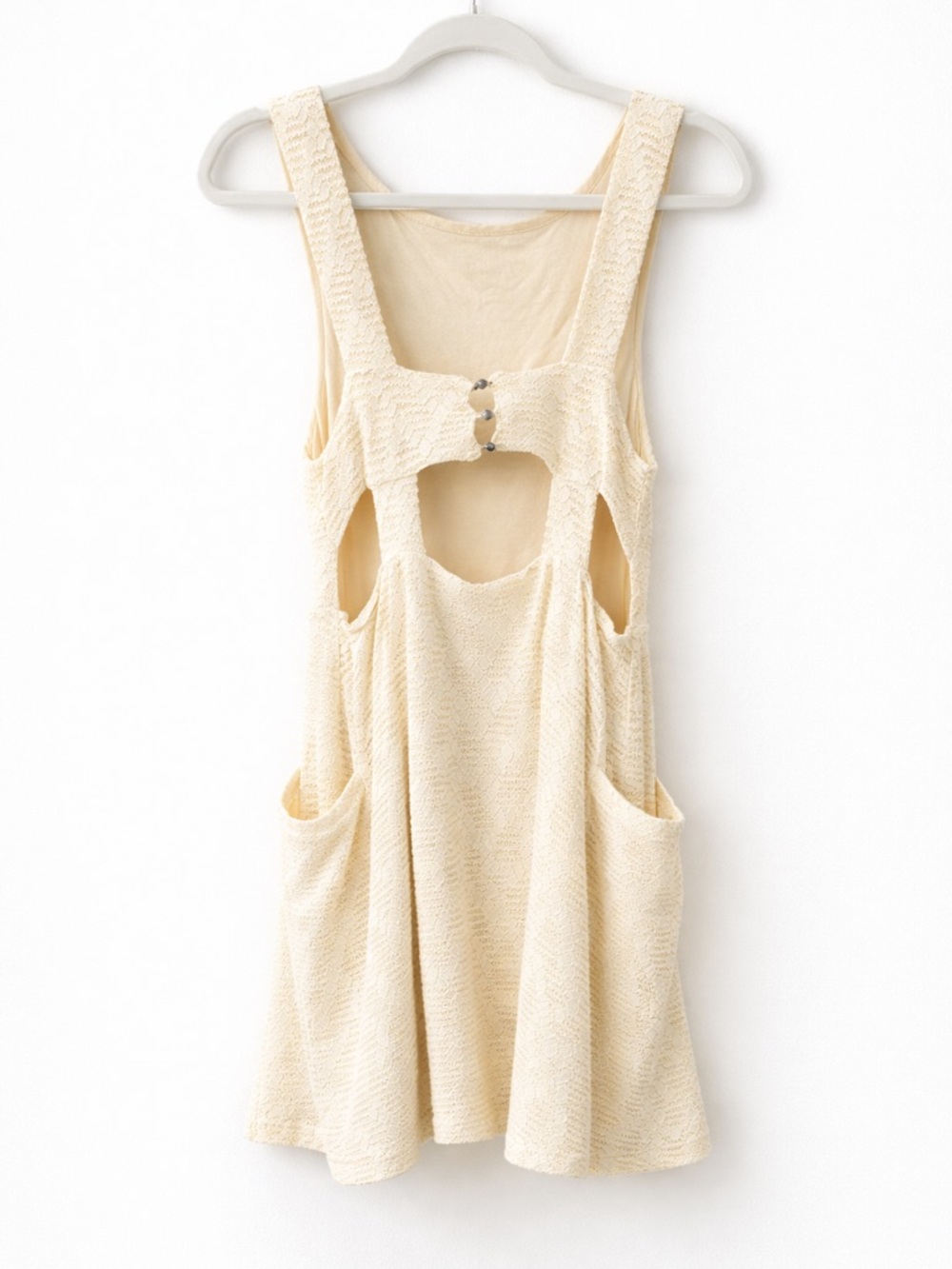 Free People Ivory Tea Poppy Stretch Lace Mini Dress - Picture 3 of 5